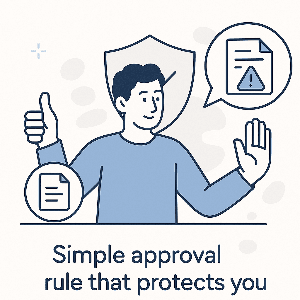 A Simple Approval Rule That Protects You