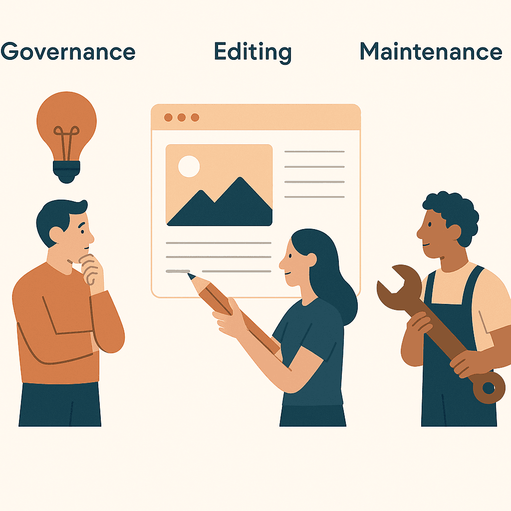 Governance vs Editing vs Maintenance