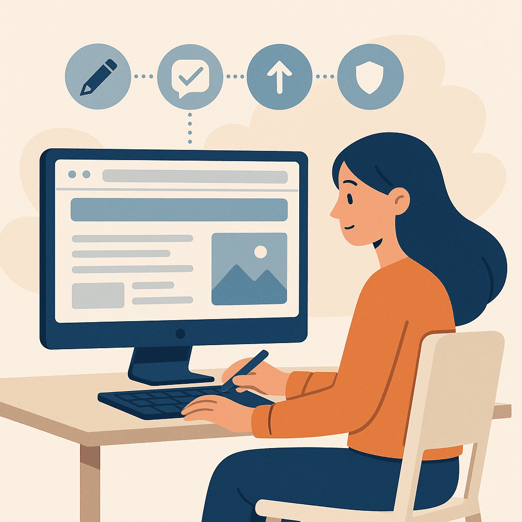 A Safe Change Process for Client Landing Pages (Draft, Review, Publish, Rollback)