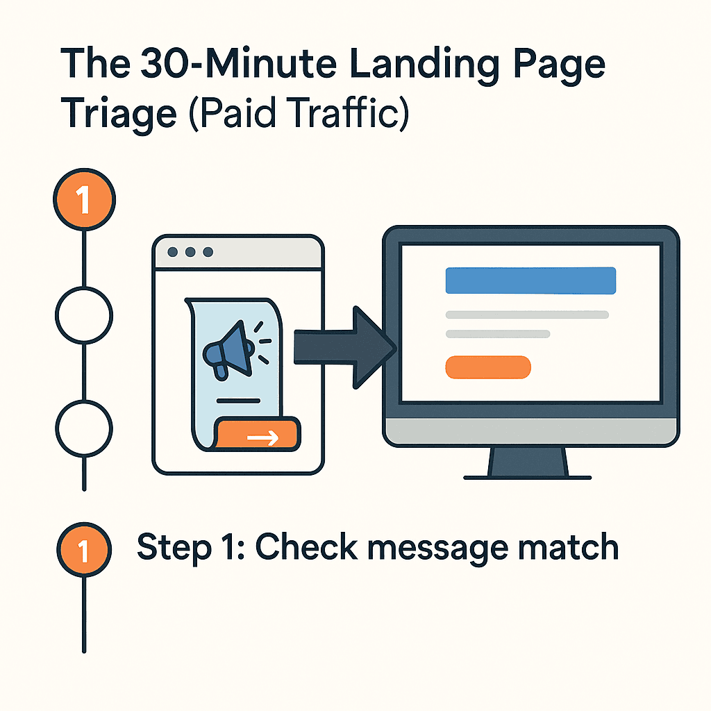 The 30-Minute Landing Page Triage (Paid Traffic)