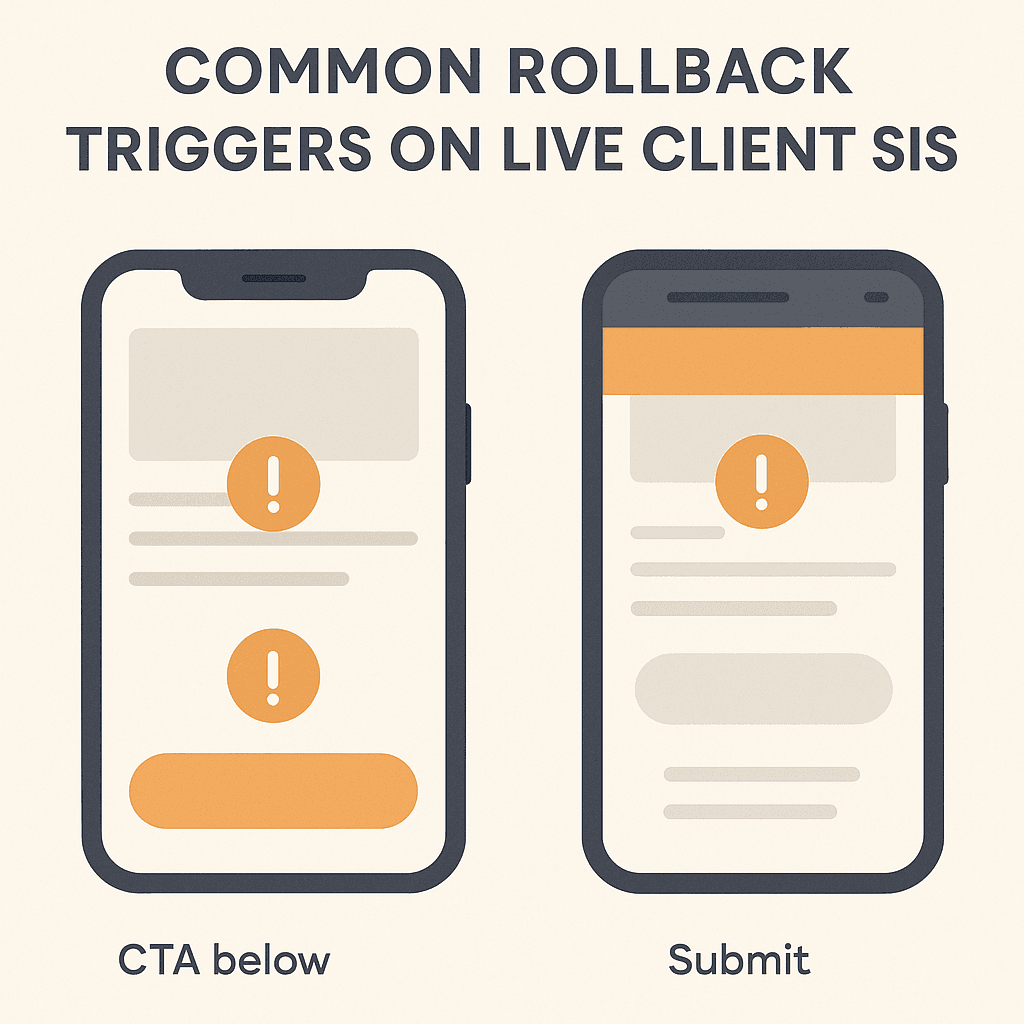 Common Rollback Triggers on Live Client Sites