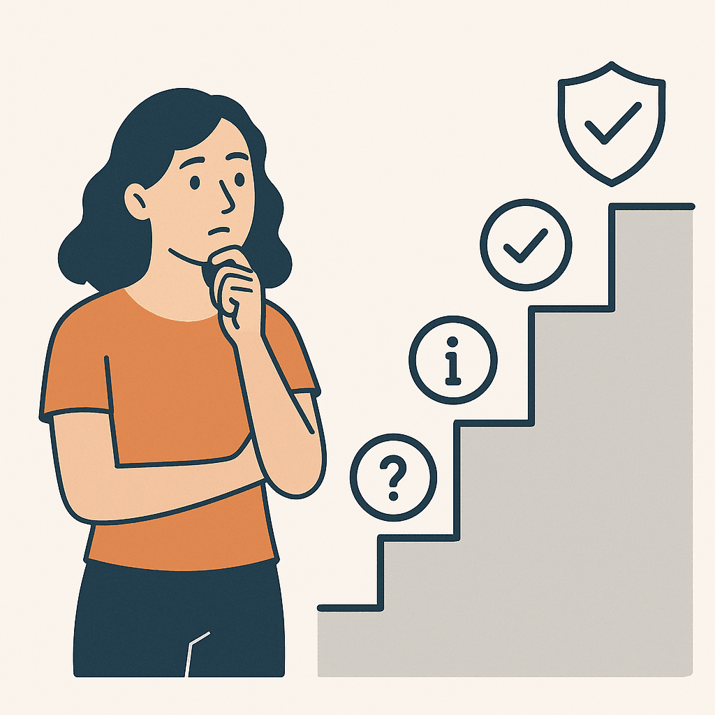 Trust Builds in Steps (And Each Step Has a Different Proof Need)